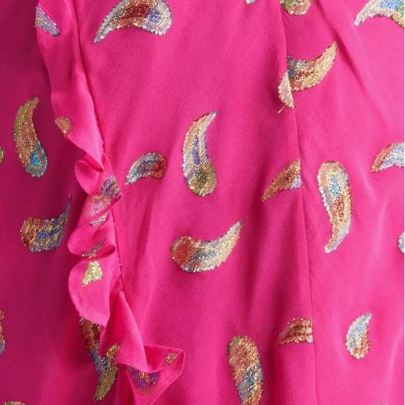 SALONI Pink Midi Dress with Pattern - Picture 11 of 11